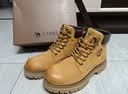 骆驼（CAMEL）王俊凯同款铠甲马丁靴高帮户外工装大黄靴男 GE122W7757T 金黄 43 实拍图