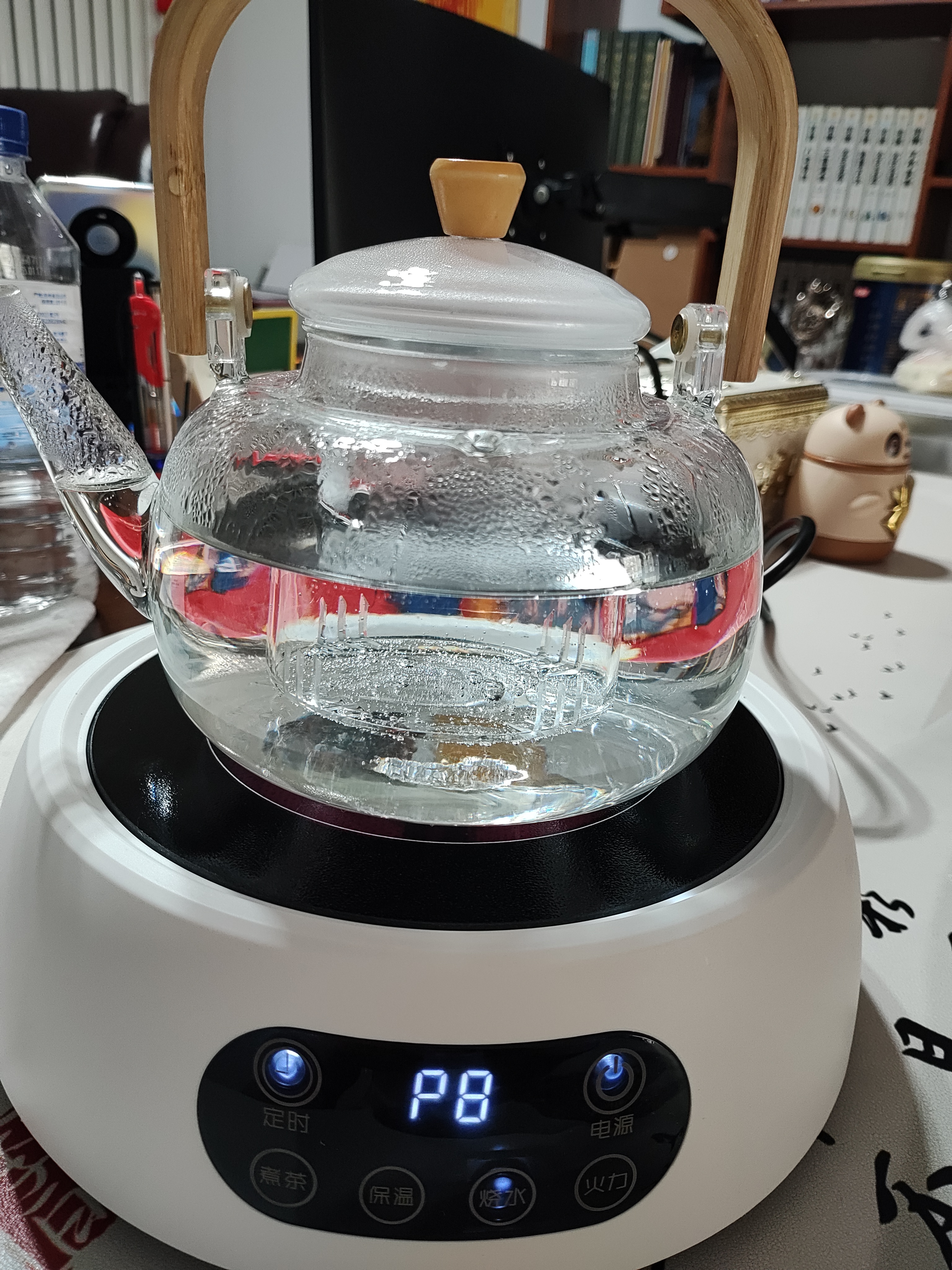 家用烧水壶泡茶大功率电陶炉白茶煮茶耐热套组茶壶茶具高功率 白色炉+壶 实拍图
