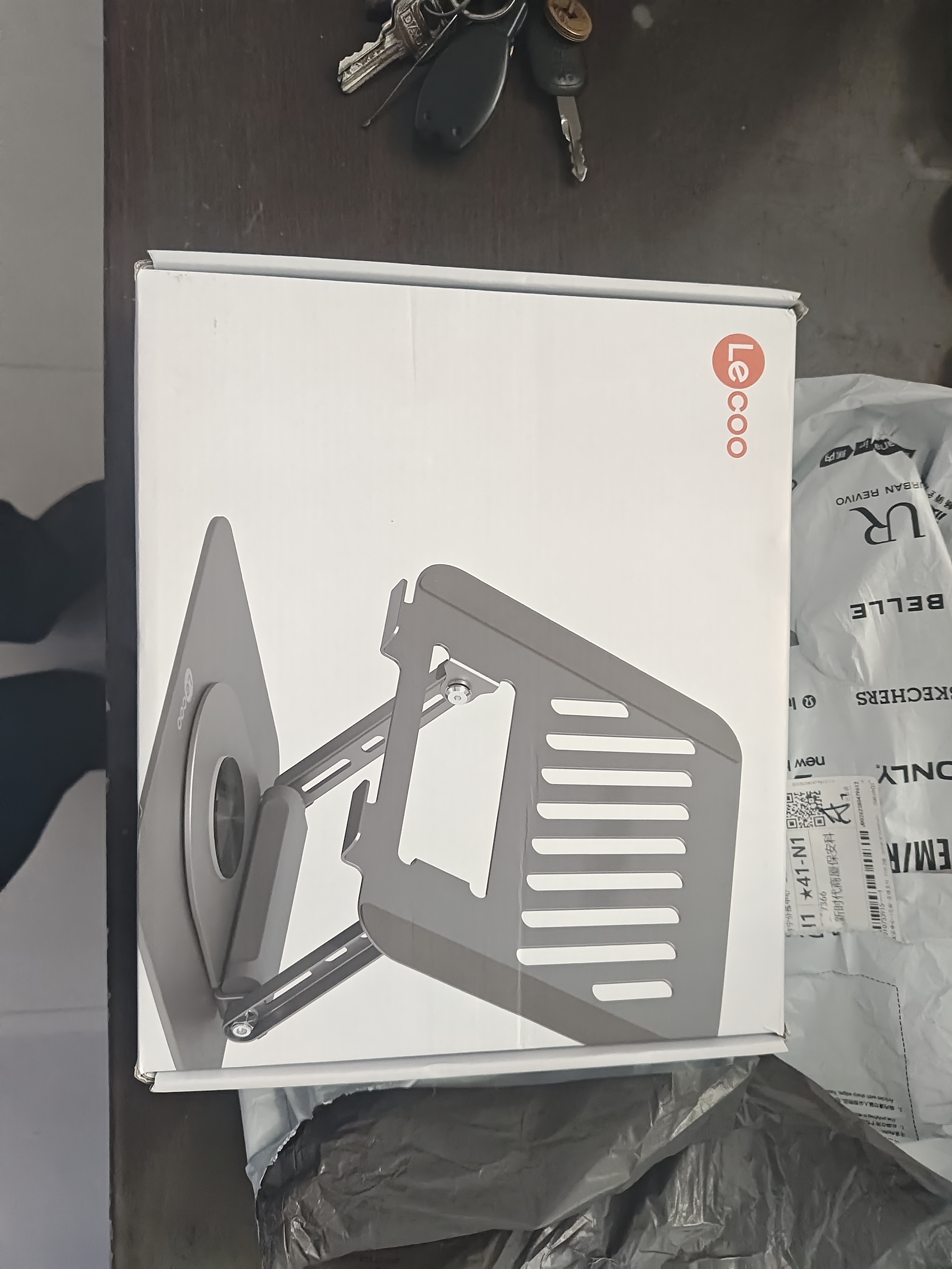 来酷（Lecoo）联想笔记本电脑支架带扩展坞HUB散热USB 360°旋转无极升降悬空立式增高架适用办公游戏电脑 LS102 实拍图