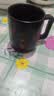炊大皇马克杯陶瓷杯茶杯经典黑白泡茶杯咖啡杯早餐杯果汁水杯 黑色420ml 实拍图