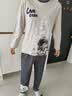 浪莎秋季睡衣男全棉长袖长裤新品纯棉圆领青年学生可外穿家居服套装 实拍图