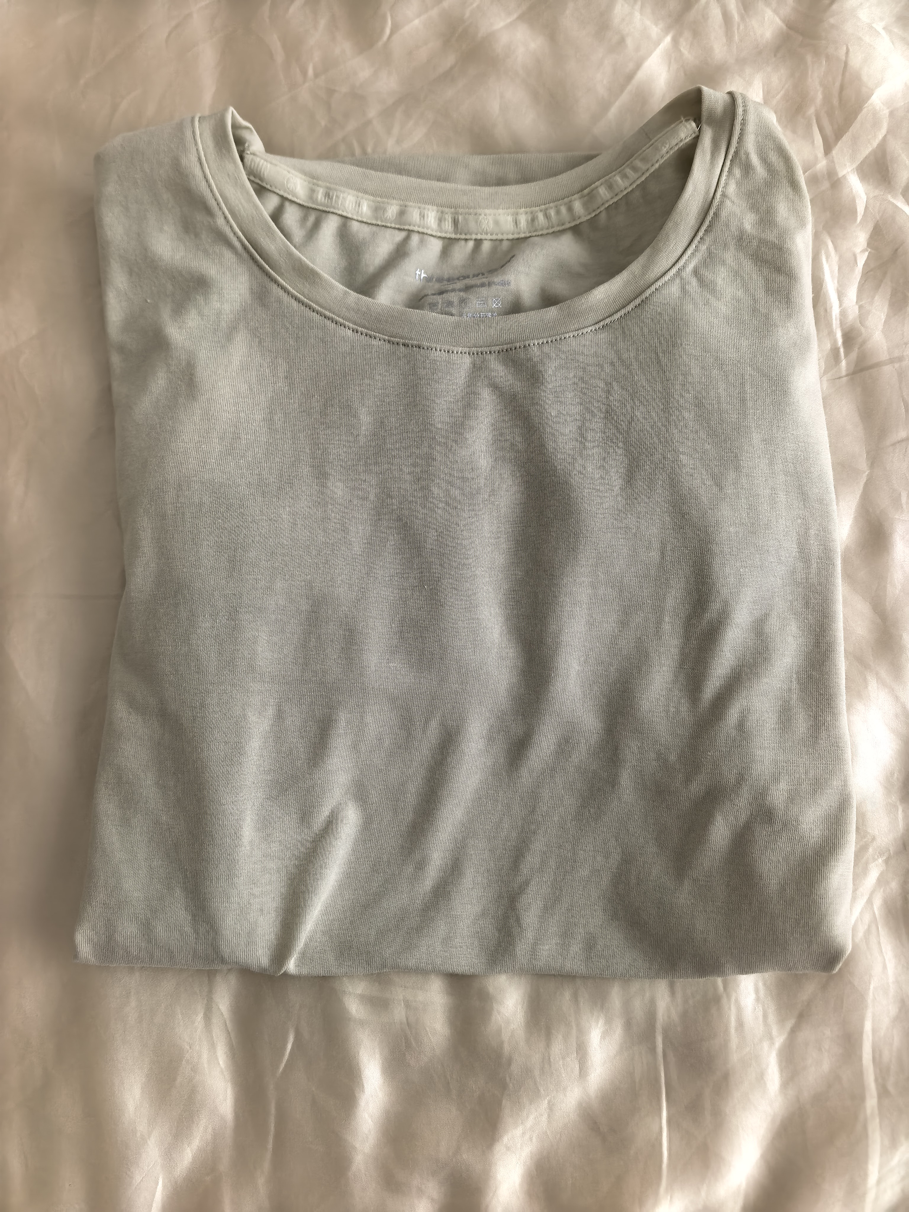 三枪[透气抗静电]秋衣秋裤女高弹柔棉薄款零碳莱赛尔情侣保暖内衣套装 实拍图