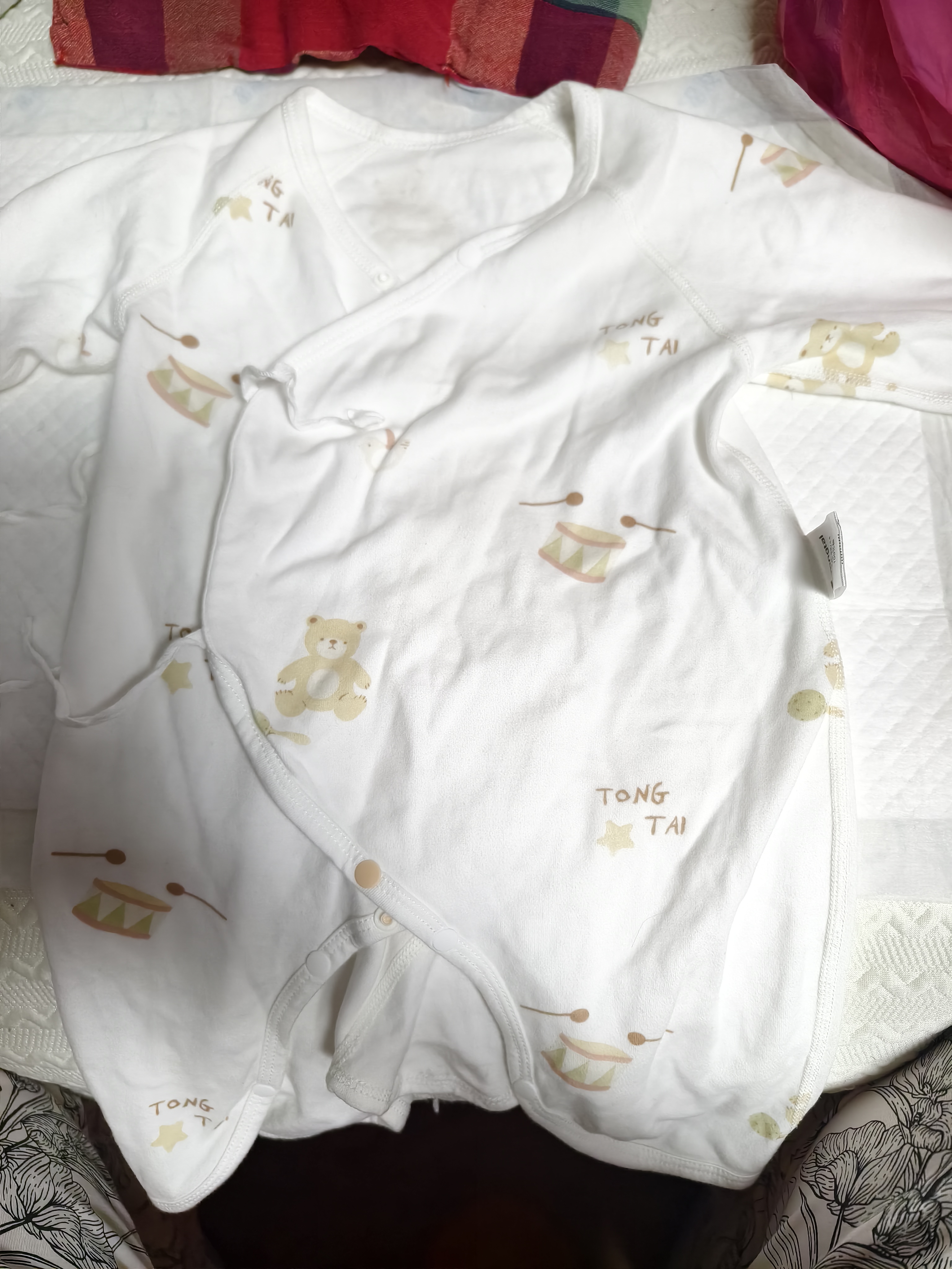 童泰【孕妈有礼-会员39.9元】婴儿衣服连体衣新生儿宝宝服纯棉春夏季 黄色贝贝熊 （四季款/纯棉) 59cm 实拍图