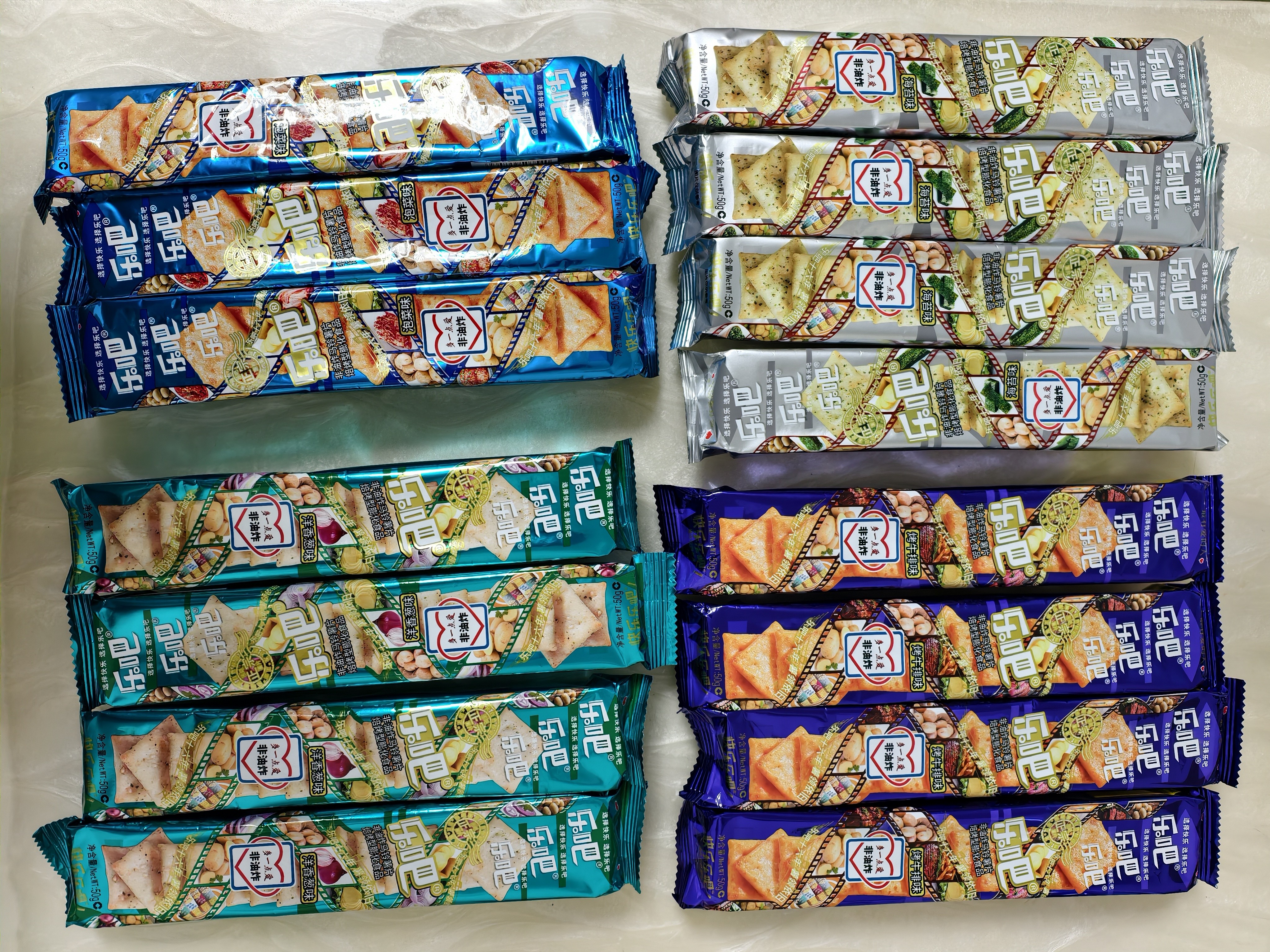 乐吧非油炸薯片热门休闲零食（混合口味）混合装 800g 实拍图