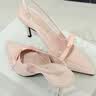 CHARLES&KEITH缎面蝴蝶结尖头高跟凉鞋女生日礼物送女友CK1-60361556 Light Pink浅粉色 36 实拍图