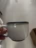 INMIND HOUSE 大肚牛奶早餐杯陶瓷泡燕麦片杯子带盖勺大号容量可微波欧式600ml 渐变灰600ml（木柄勺+木盖） 实拍图