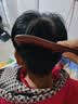 紫韵梳香大号整料黄桃木梳子女士男士养生经络按摩梳细齿赛檀木梳子M-12 实拍图