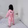 可歆宝贝女童恐龙衣服连体睡衣儿童防着凉法兰绒男童宝宝秋冬卡通男孩哈衣 粉色（恐龙连体） 90 码建议1-2岁（身高85左右） 实拍图