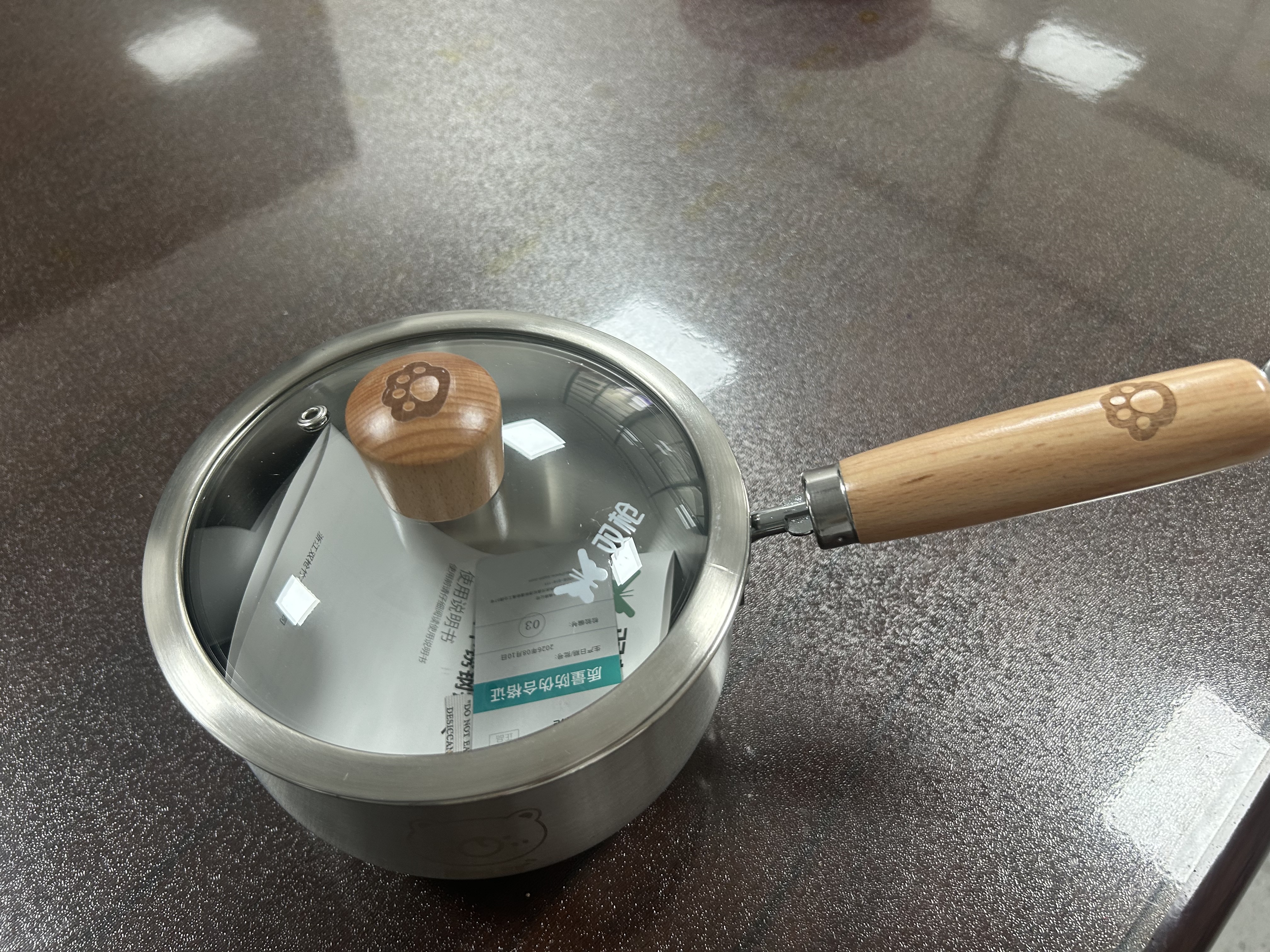 双枪（Suncha）奶锅 316L不锈钢0涂层婴儿宝宝辅食锅小奶锅汤锅煮面锅16cm带盖 实拍图