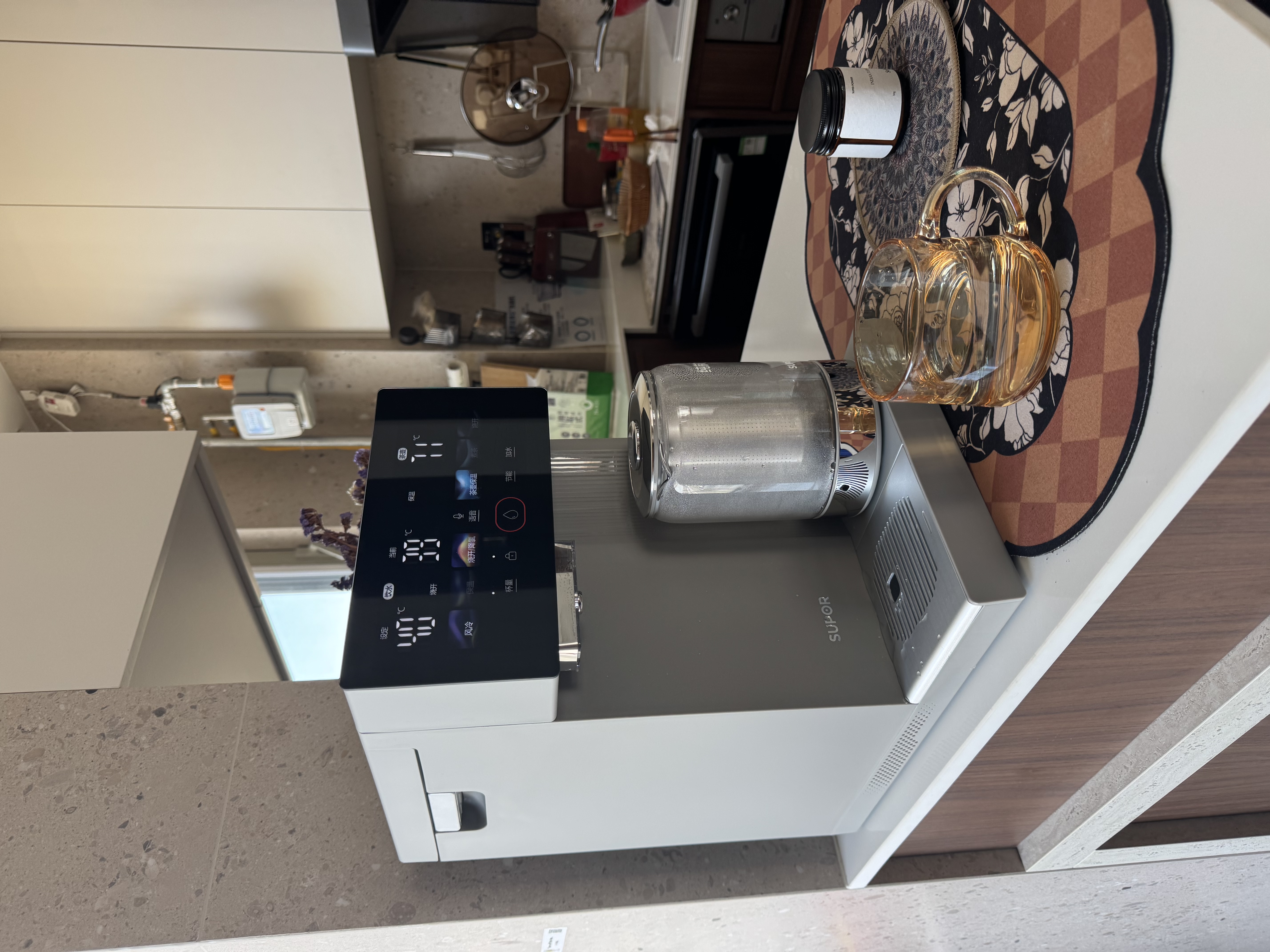 苏泊尔（SUPOR）全能大师纯钛电热水瓶5L风冷可拆热水壶煮茶一体恒温水壶泡奶机净饮水机小魔方SW-50T811-Ti 实拍图
