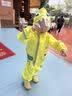 牧萌儿童雨衣男童连体套装防水全身幼儿园女孩小童 活力黄恐龙 L 实拍图