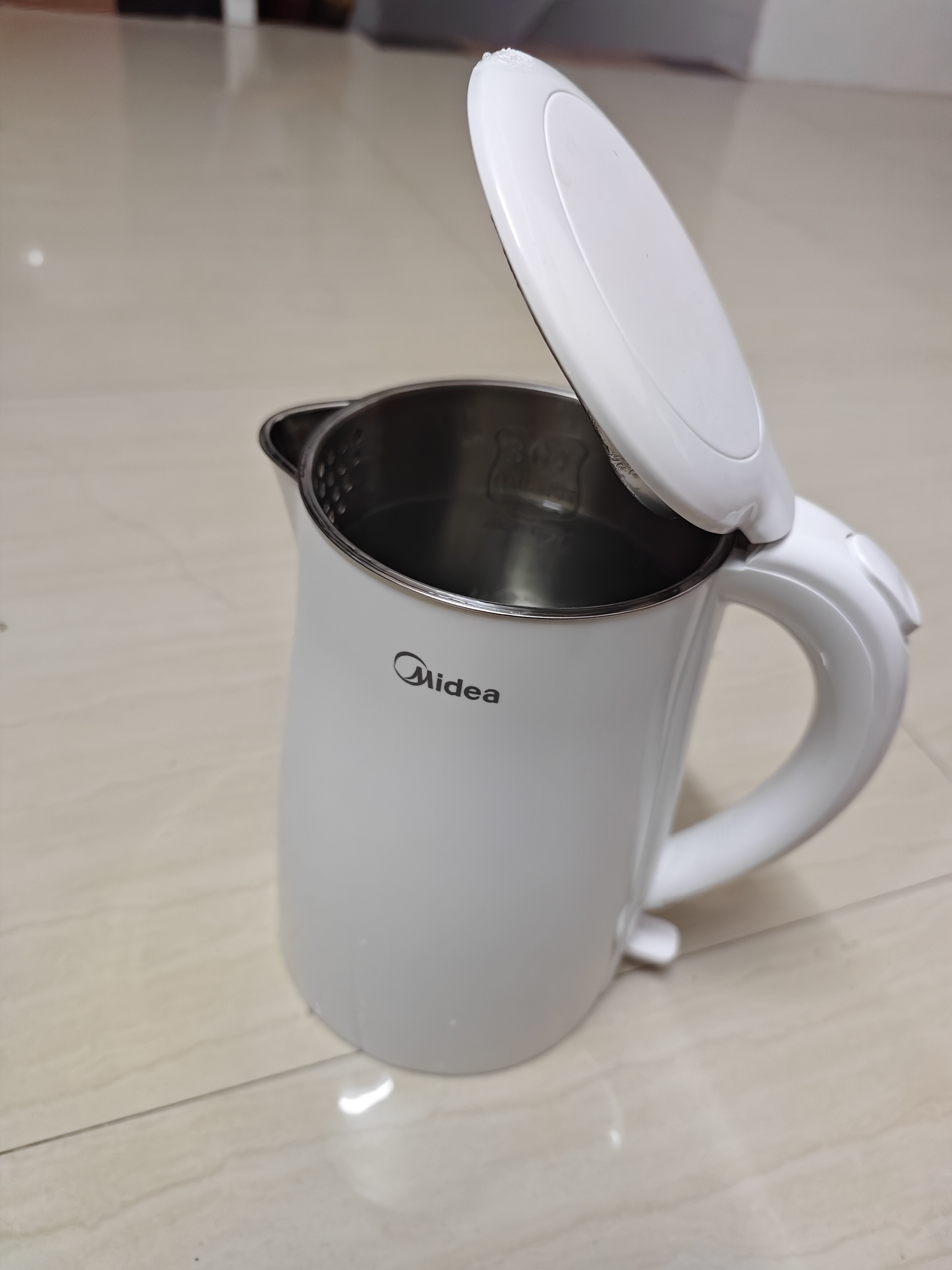 美的（Midea）电热水壶烧水壶1.7L304不锈钢0涂层双层隔热自动断电1500W养生冲奶2026新款 MK-SH17M130 实拍图