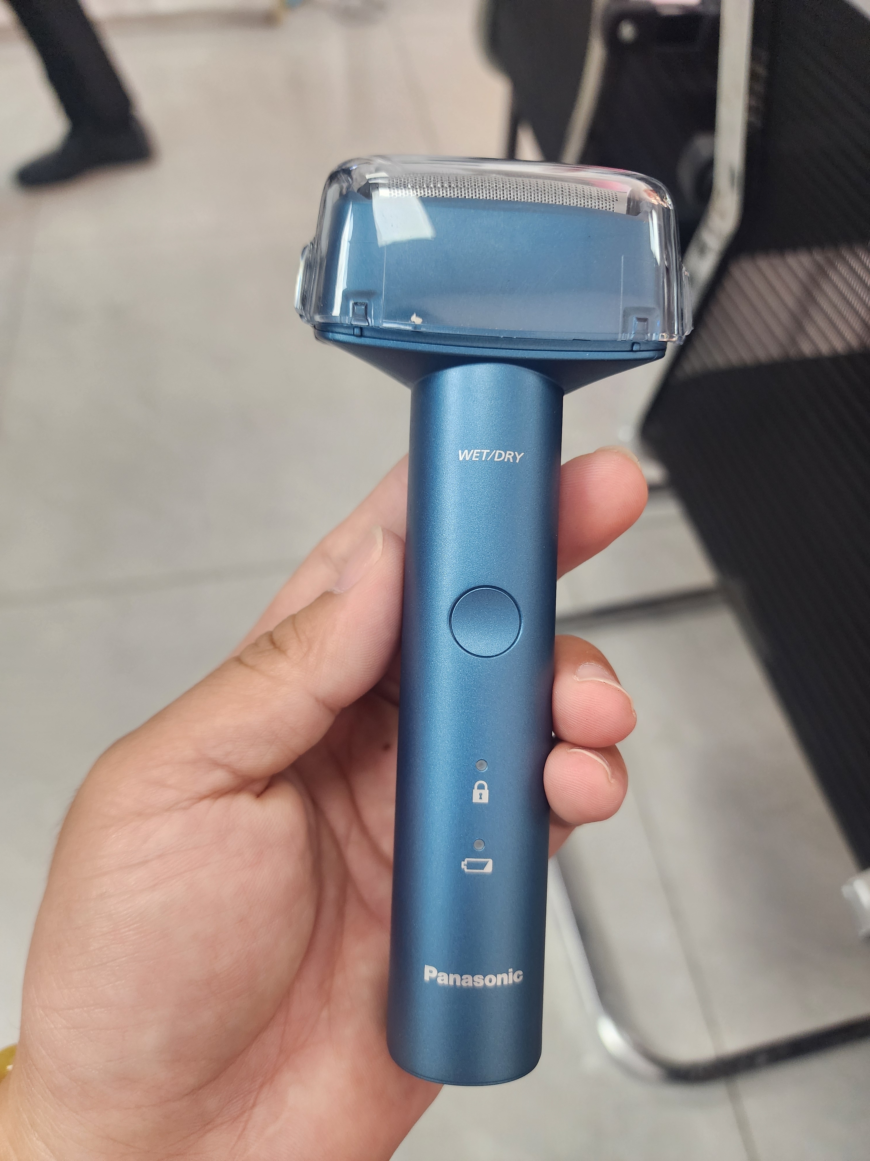 松下（Panasonic）青春锤电动剃须刀往复式男士刮胡刀便携款Type-c全身可水洗口进口三刀头送老公男士生日礼物RM31蓝 实拍图