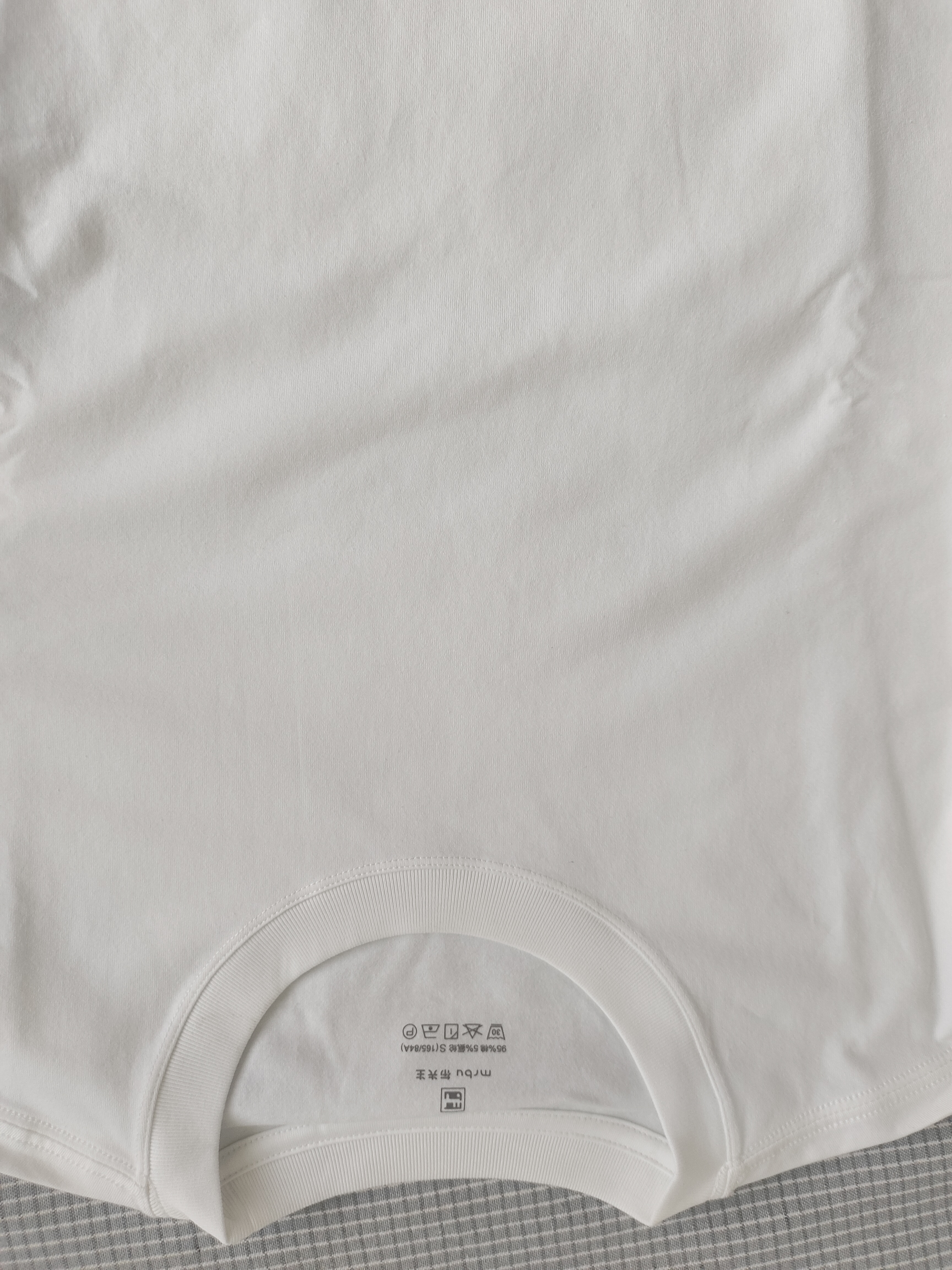 布先生明星同款长袖T恤男士小白T内搭 长袖标准T-圆领-白色 S(165) 实拍图