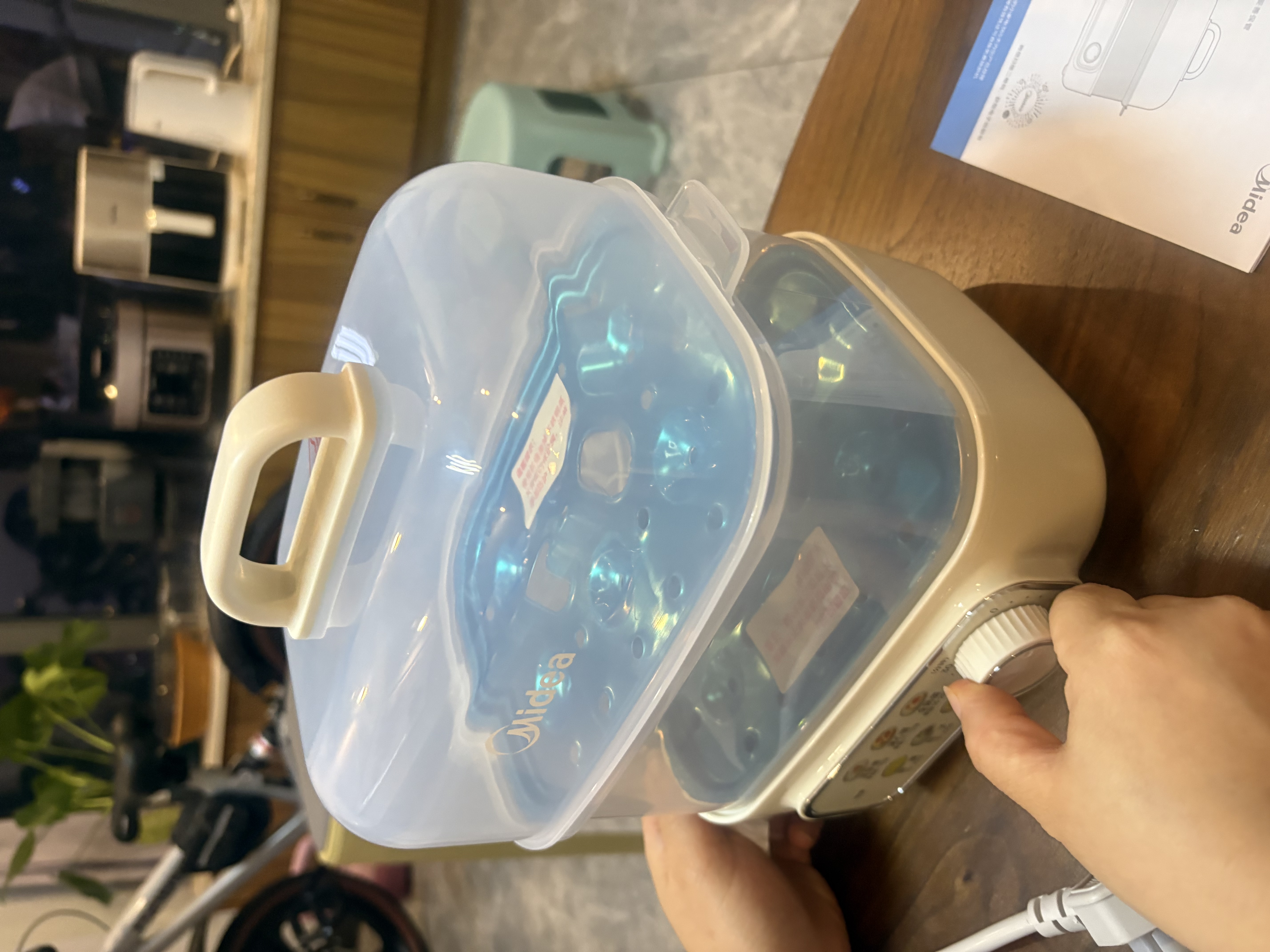 美的（Midea）煮蛋器蒸蛋器 双层家用迷你小蒸锅 早餐 鸡蛋羹自动断电防干烧便携式家用MZ-ZDE2015 实拍图