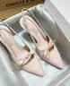 CHARLES&KEITH缎面蝴蝶结尖头高跟凉鞋女生日礼物送女友CK1-60361556 Light Pink浅粉色 39 实拍图