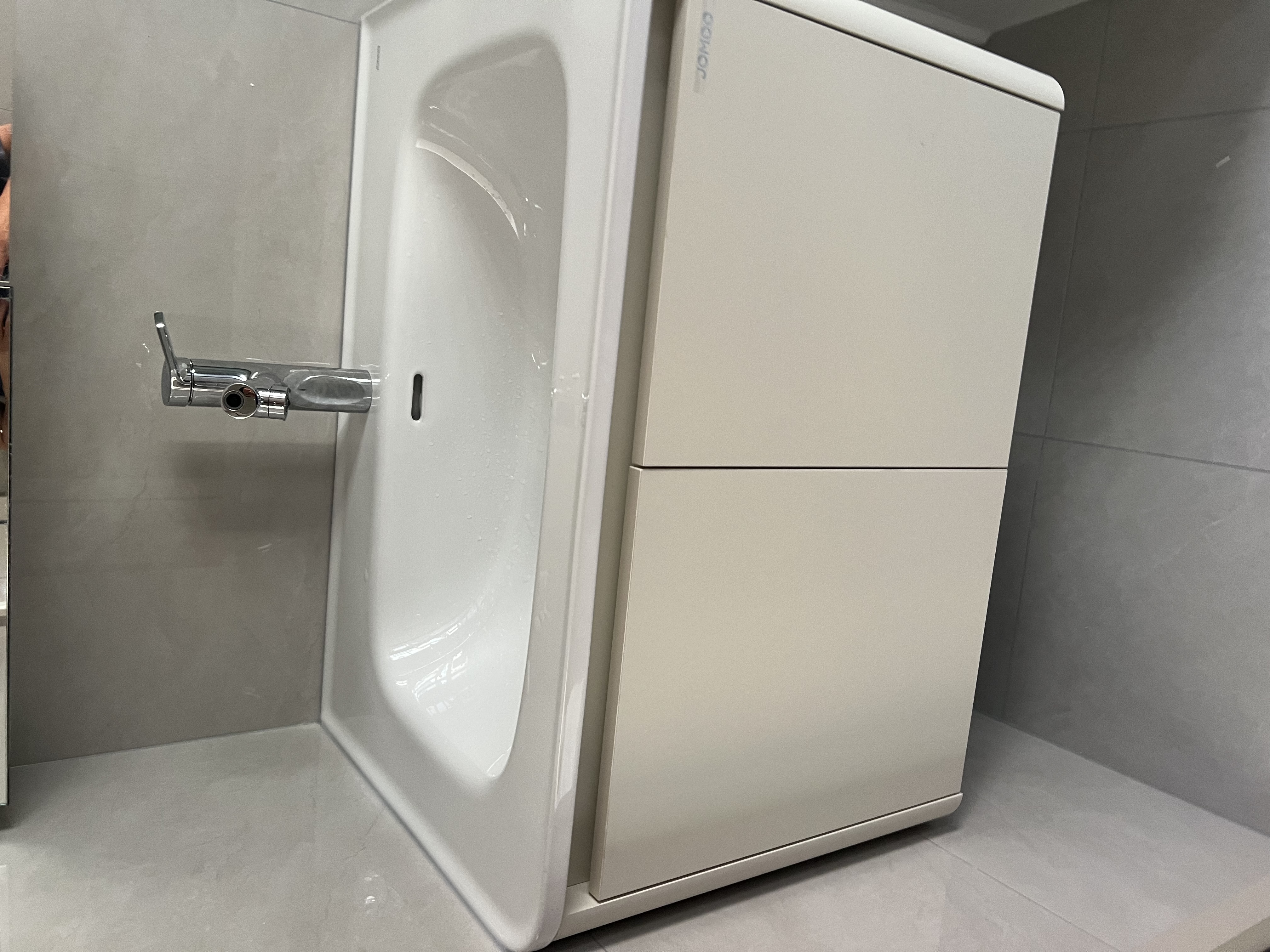 九牧（JOMOO）铝合金浴室柜陶瓷一体盆洗脸盆柜组合80cm A2736-74AT-3 实拍图