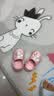牧童儿童拖鞋男宝宝洞洞鞋软底女童卡通洗澡婴幼儿家居鞋 萌兔粉140 实拍图
