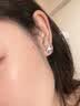 BJYLS999纯银针四叶草耳钉女士高级感足银针耳环耳饰生日礼物送女朋友 999足银针四叶草耳钉（蝴蝶礼盒） 实拍图