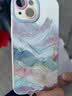 XP适用苹果15手机壳新款镜头全包iphone15保护外壳防摔散热硅胶男女生高级感带挂绳-古董白国风山水 实拍图