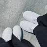 特步情侣男女板鞋小白鞋空军一号秋季革面耐磨百搭运动板鞋休闲鞋 实拍图