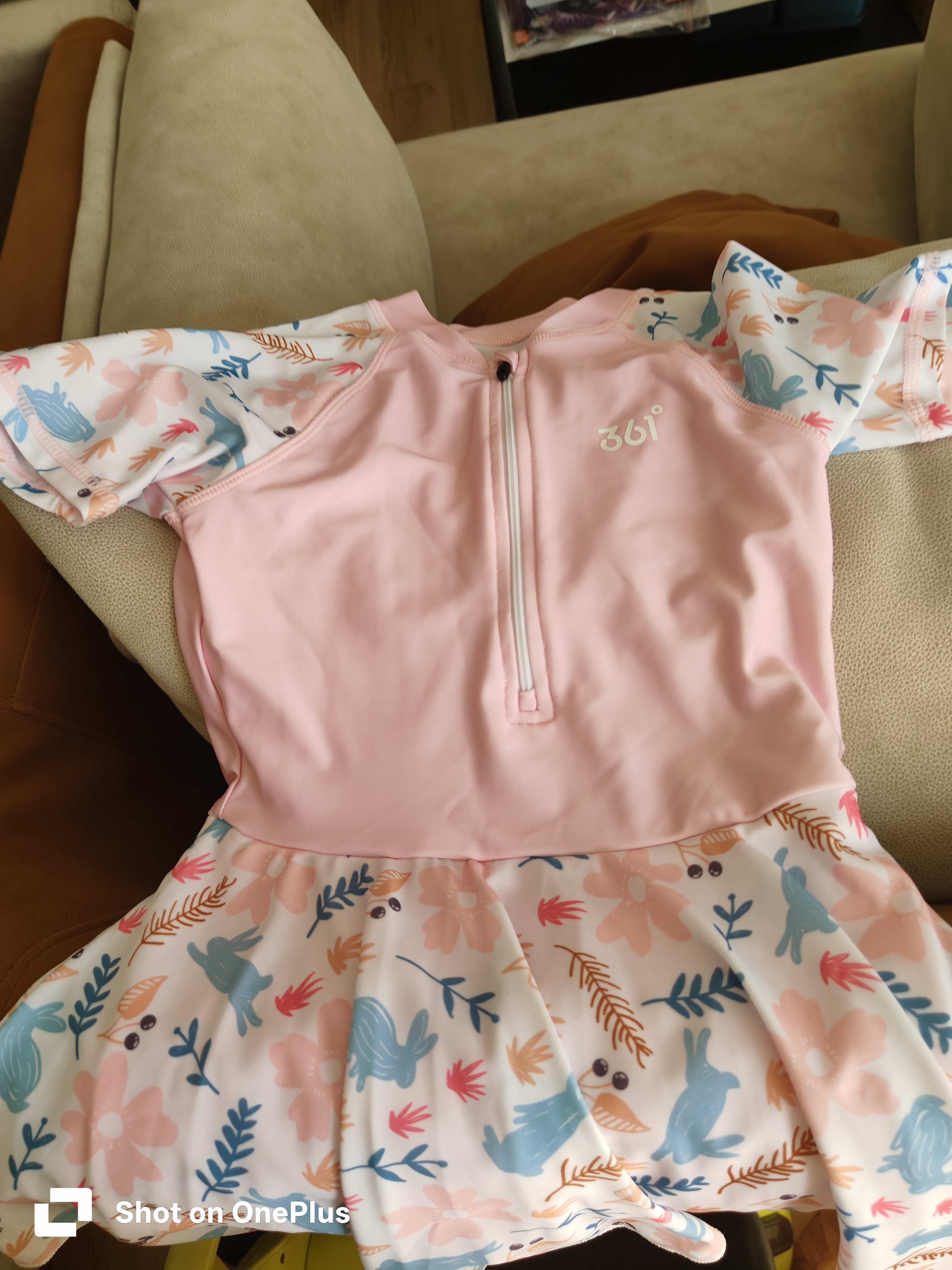 361°儿童泳衣女童女孩夏季可爱连体裙式平角中大童游泳衣装备泳装 实拍图