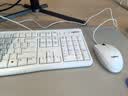 罗技（Logitech）MK120 键鼠套装 有线键鼠套装 办公键鼠套装 电脑键盘 USB即插即用 全尺寸 白色 实拍图