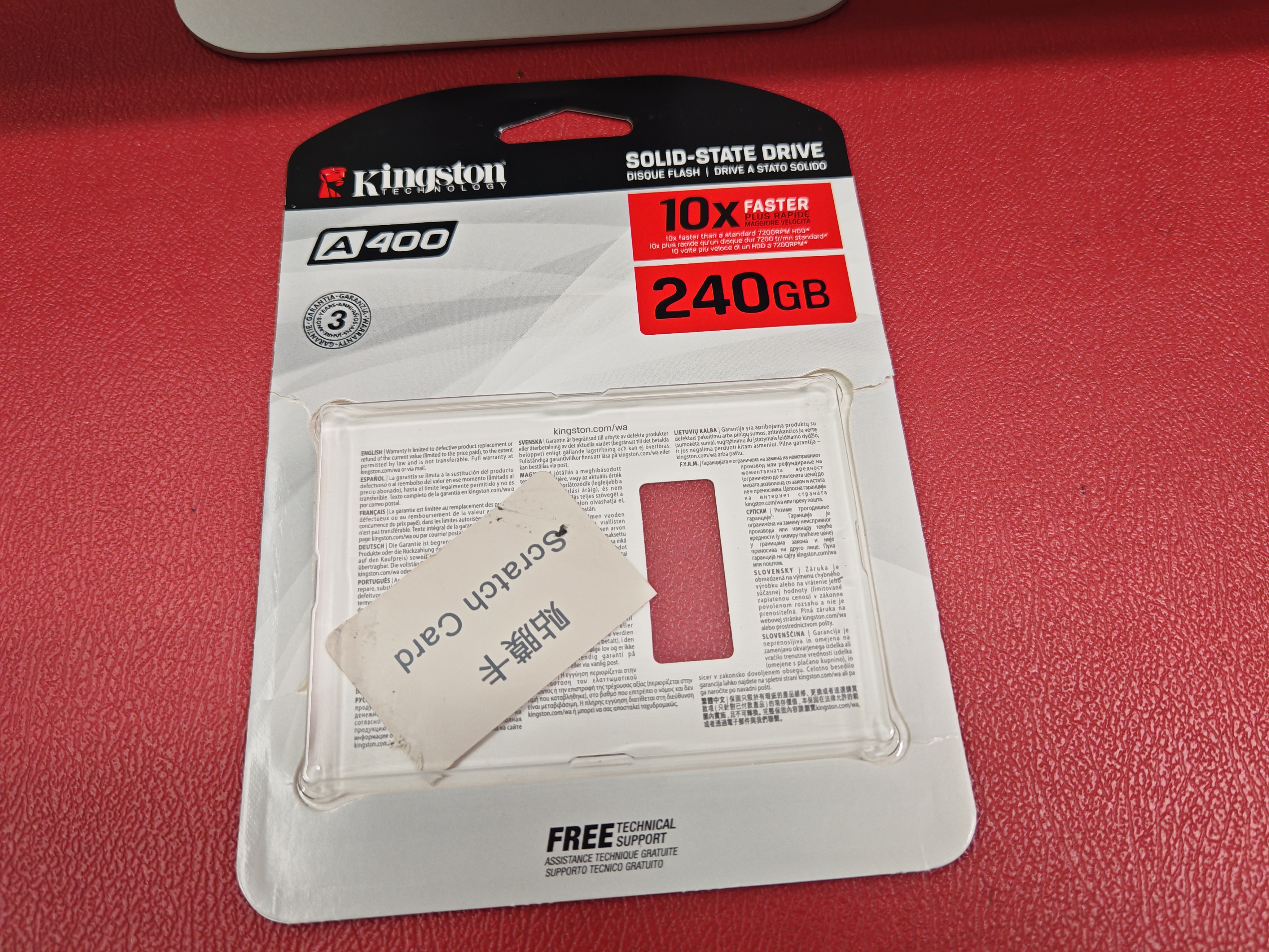金士顿（Kingston）240GB SSD固态硬盘 SATA3.0接口 A400系列 读速高达500MB/s 实拍图