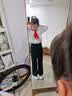 罗蒙女童长袖衬衫白色打底衬衣小学生幼儿园毕业校园服饰演出 蕾丝150 实拍图