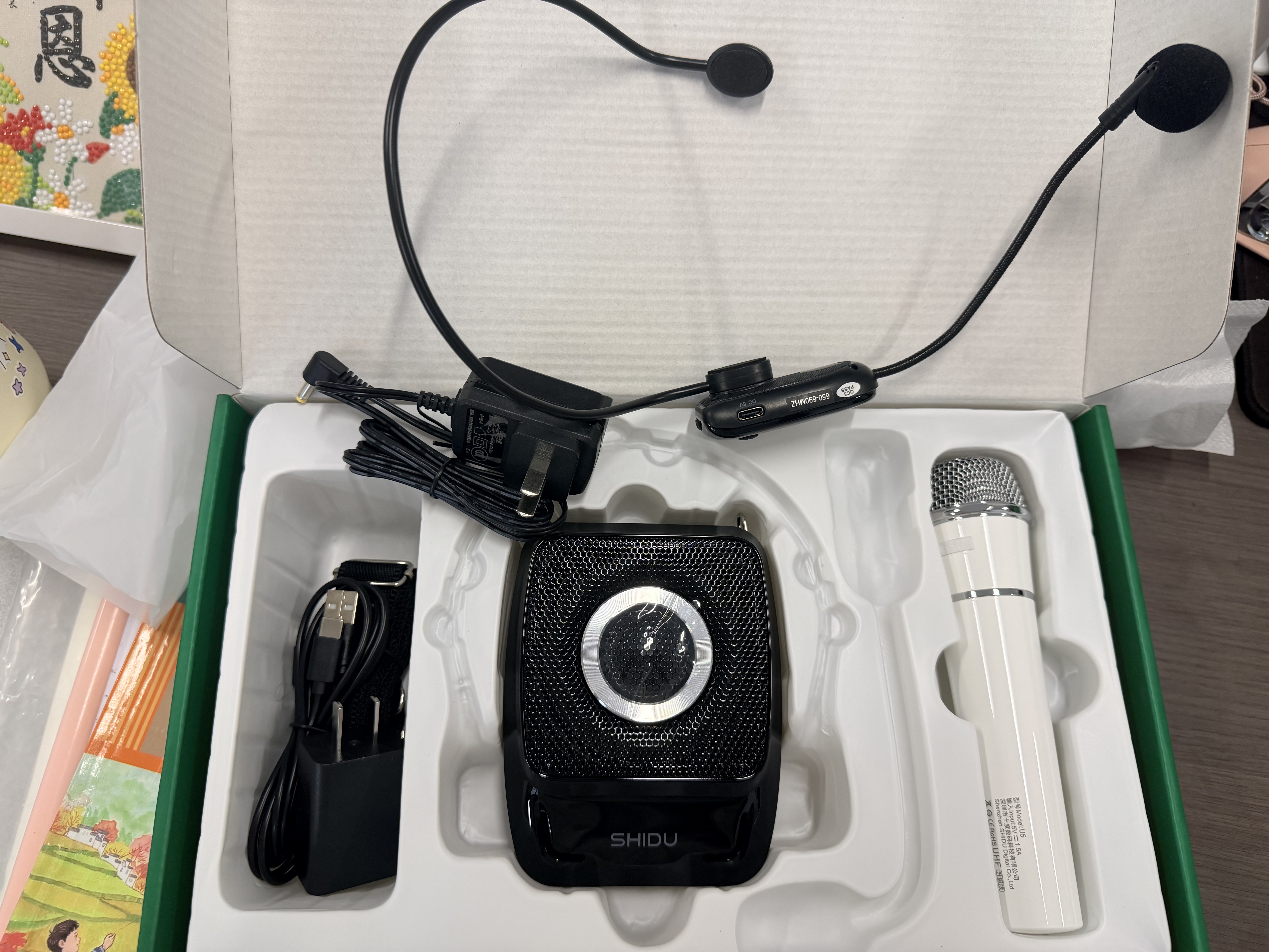 十度（SHIDU）S92小蜜蜂扩音器教师专用无线领夹麦克风讲课上课户外蓝牙扩音头戴手持播放喊话器大音量教师礼物 【经典黑】单话筒+单头戴 【教师力荐】 实拍图