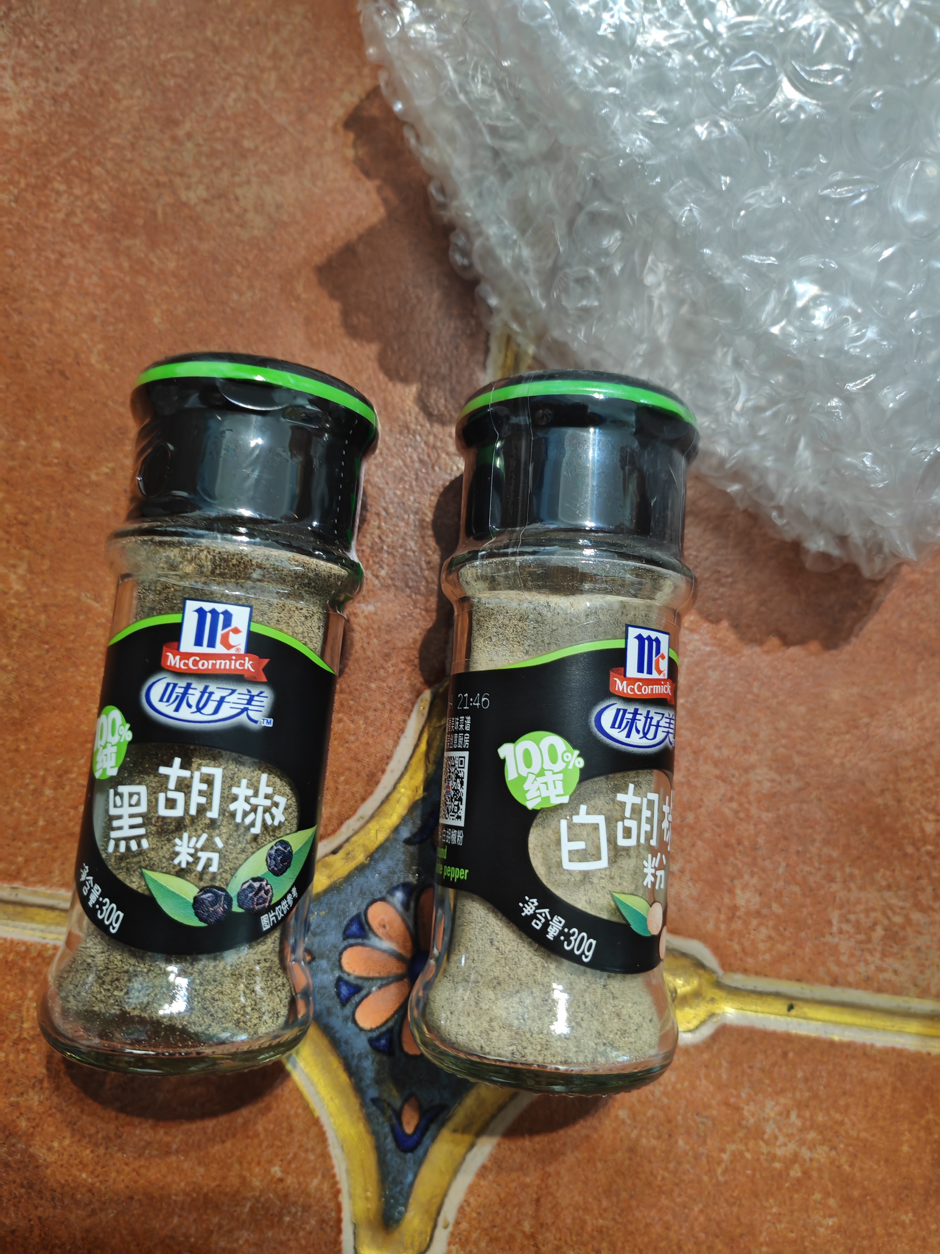味好美（McCormicK）味好美 香辛料调料 白胡椒粉30g*1瓶+黑胡椒粉30g*1瓶 组合装 实拍图