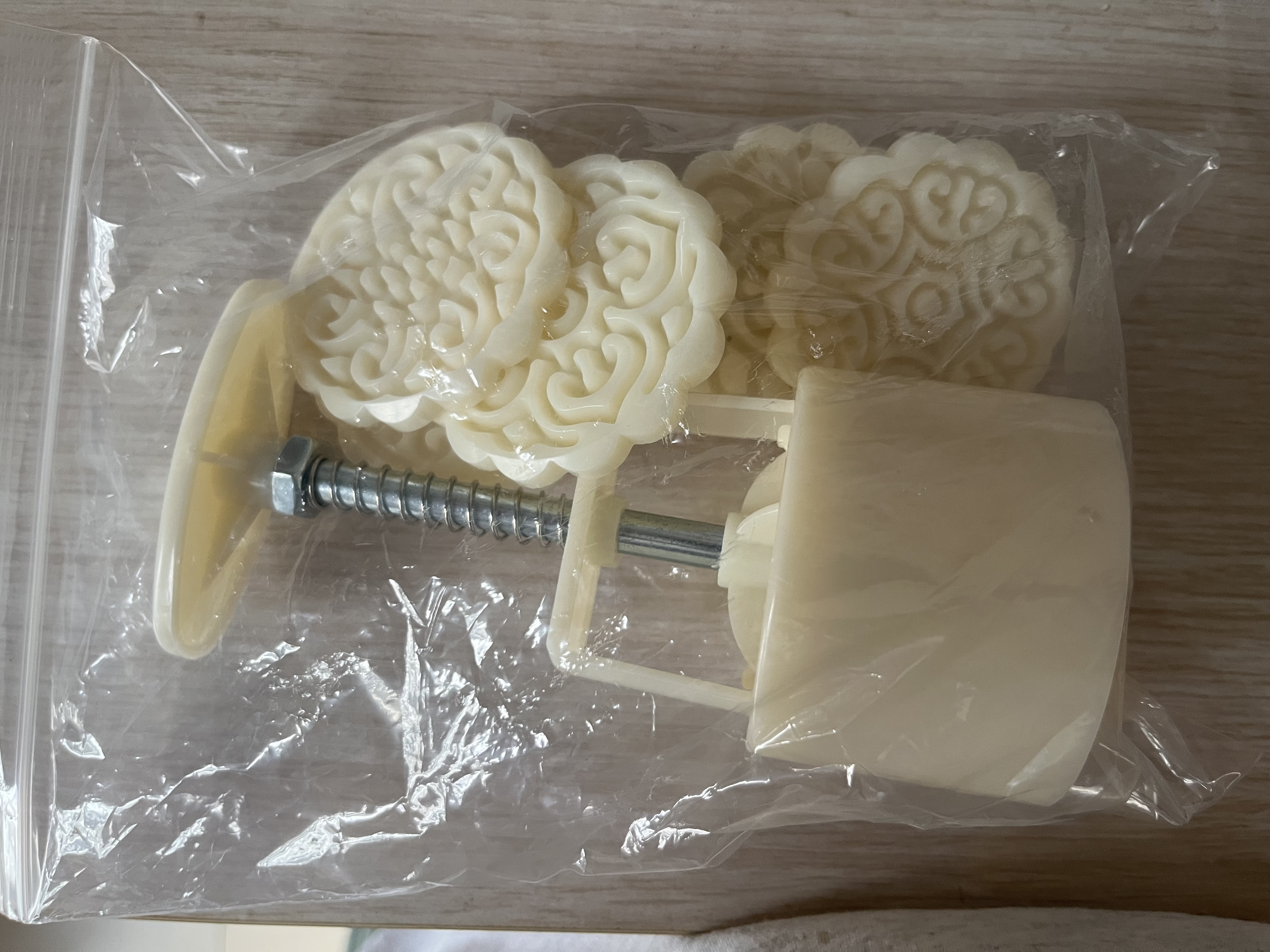 蓝格猫中秋月饼模具冰皮月饼diy材料全套75g*6片糕点饼干人间富贵1模6片 实拍图