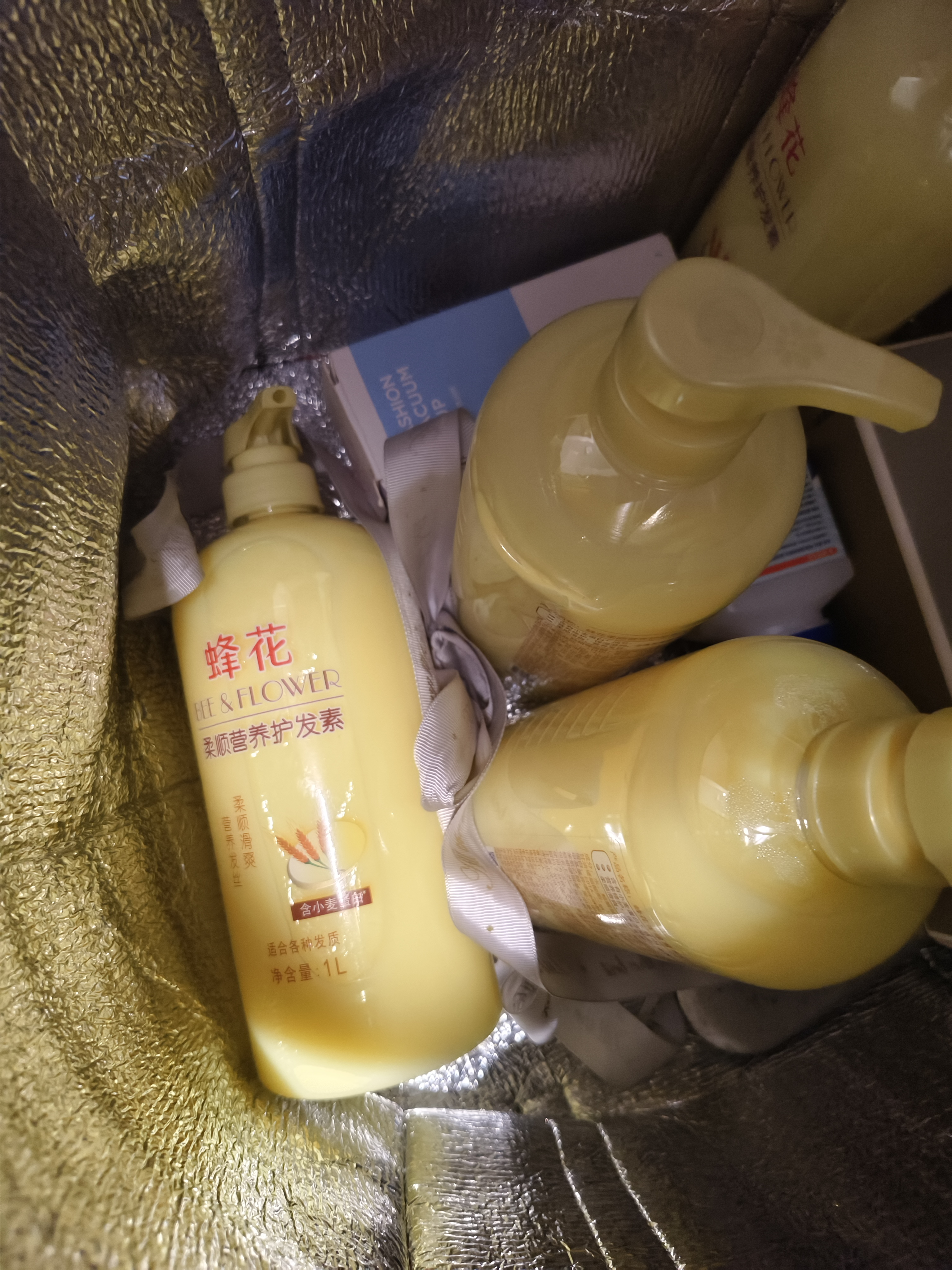 蜂花王俊凯推荐经典护发素组套1L*3 （小麦蛋白+丝肽精华+杏仁精华） 实拍图