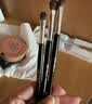 AOLANLA专业大师级眼影刷套装3支眼部晕染刷马毛动物毛全套眼部化妆工具 实拍图