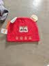 贝瑞加（Babyprints）新生儿帽子婴儿帽男女宝宝满月胎帽护囟门防风红色春节过年帽子 实拍图