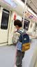 SHUKIKU经典拼色儿童书包幼儿园双肩包1-3年级小学生背包  香草芋泥M+ 实拍图