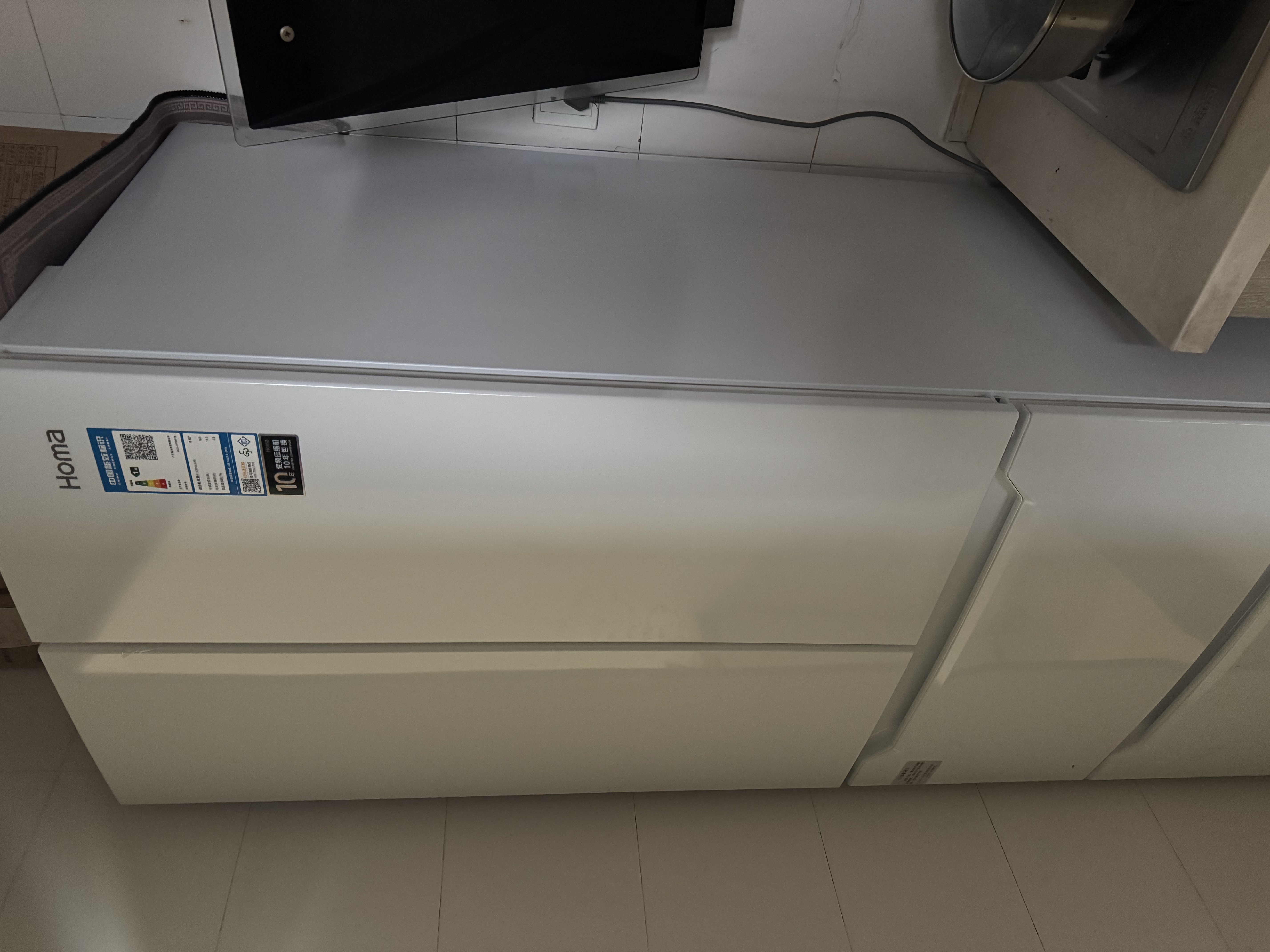 奥马（Homa）60cm超薄301升法式多门小型家用电冰箱一级变频风冷无霜零度保鲜冷藏冷冻两用宿舍租房301WF/B 实拍图