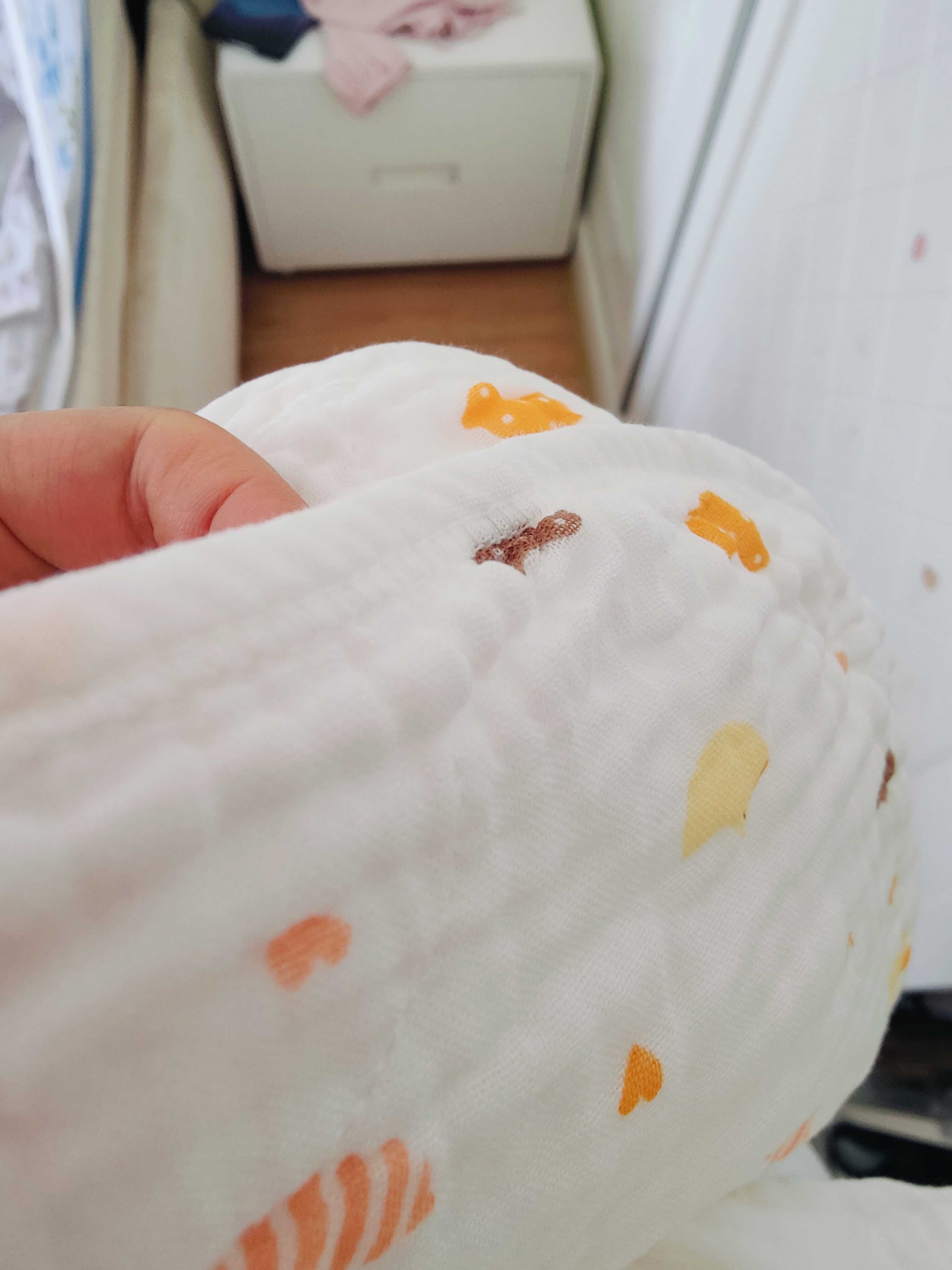 全棉时代儿童浴巾纯棉透气纱布浴巾新生婴儿宝宝洗澡大毛巾小鸭子95*95cm 实拍图
