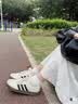 adidas「T头鞋」VL COURT CLASSIC板鞋德训鞋男女阿迪达斯轻运动 汉玉白/黑色/树脂黄   42 实拍图