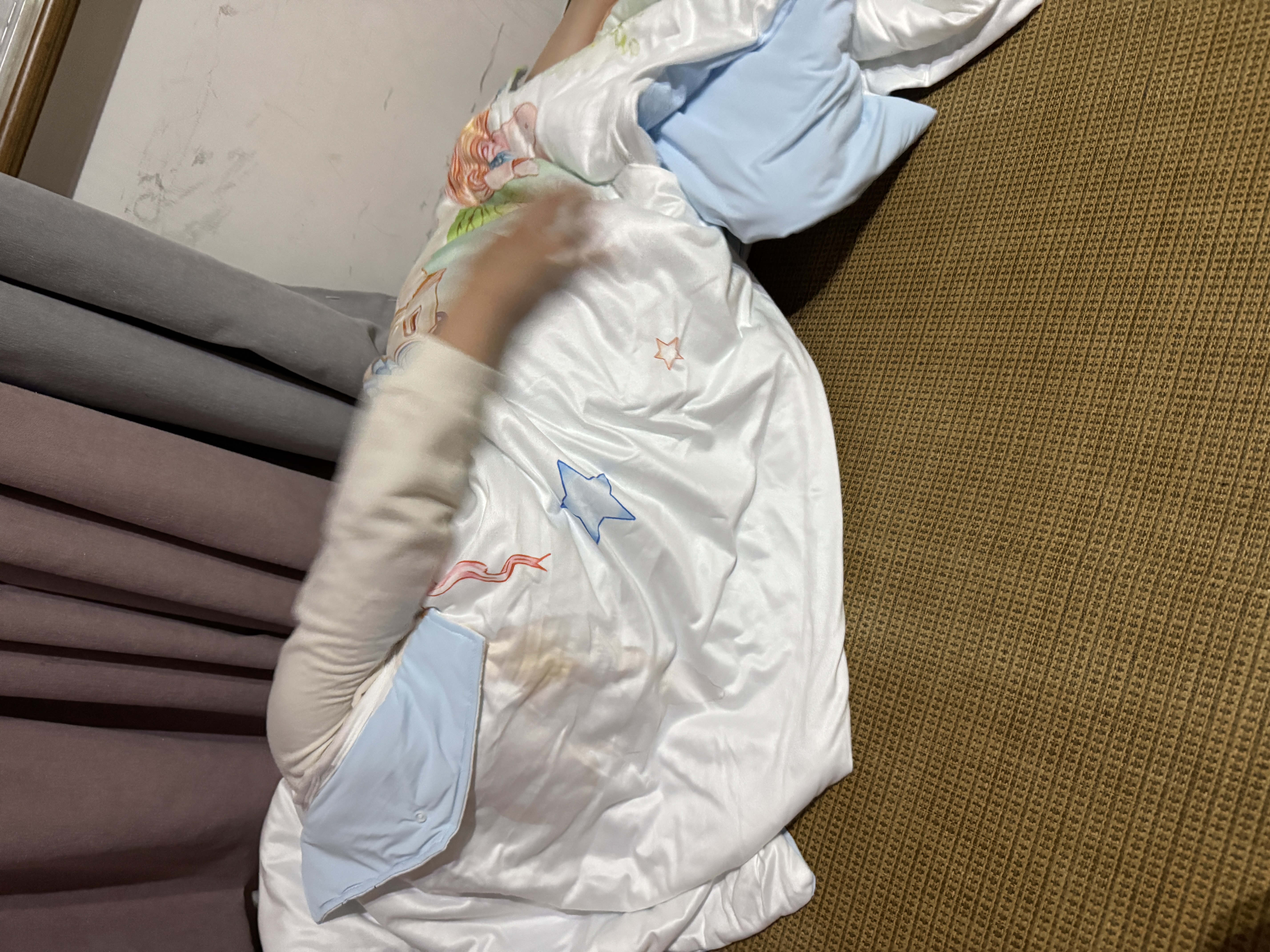 南极人（Nanjiren）儿童防踢被子中大童拥抱被凉感被宝宝一体式护肚睡袋150*150cm 实拍图