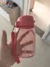 特百惠（Tupperware）嘟嘟企鹅350ML塑料杯夏季儿童可爱水杯子男女学生带提绳 西瓜红 实拍图