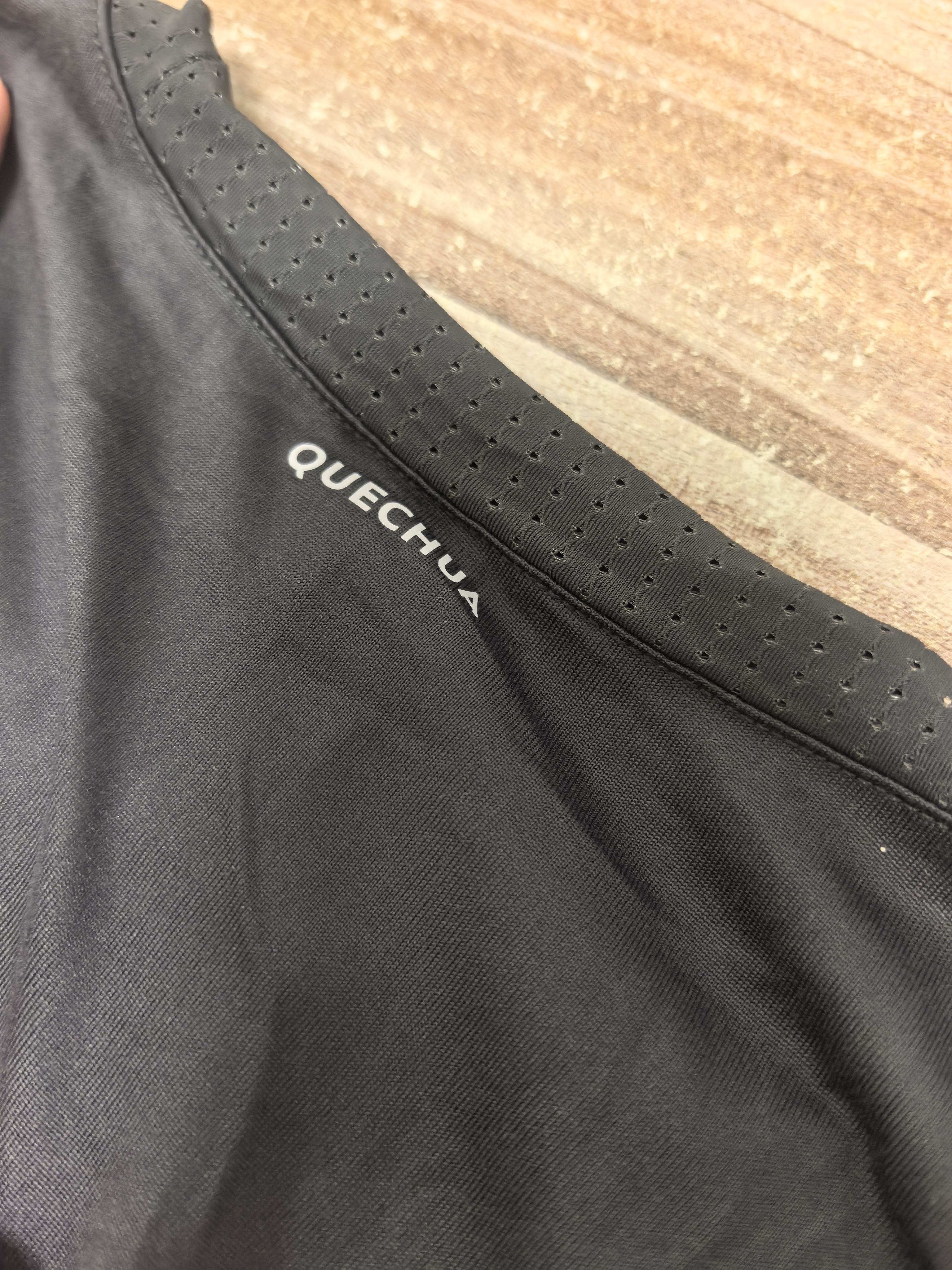 迪卡侬（DECATHLON）速干T恤男女运动户外健身宽松快干吸汗跑步短袖QUMM MH100  男款 深灰色 L 实拍图