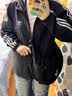 adidas通勤百搭经典休闲运动连帽夹克早秋外套男女阿迪达斯三叶草 黑色   M 实拍图