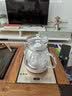益茶福全自动上水电热水壶底部上水嵌入式茶台功夫茶烧水壶饮水烧水一体机抽水玻璃煮茶壶保温泡茶壶 1L SQ-008金色玻璃套装 实拍图