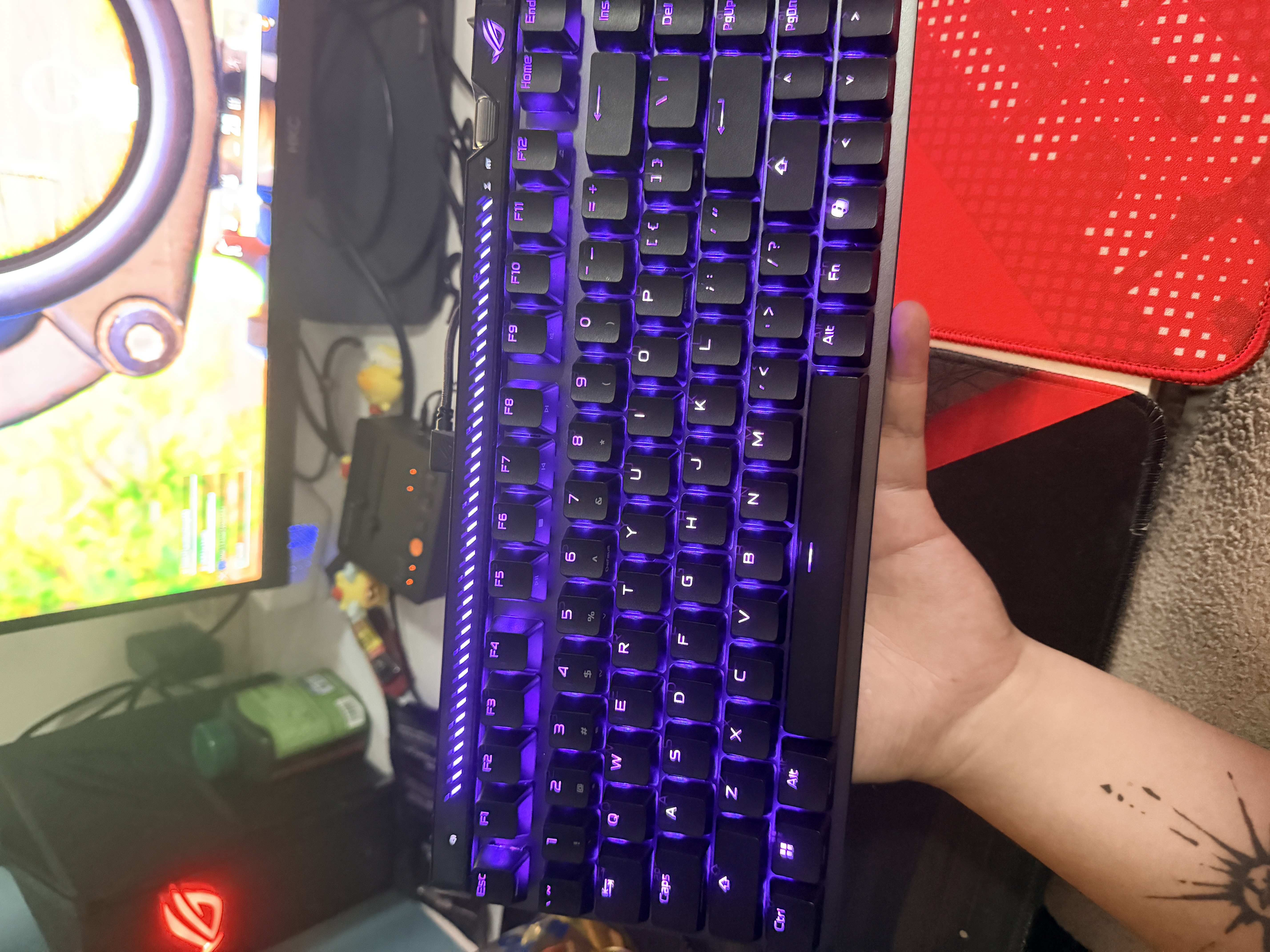 ROG魔导士Ace 75HE V2X有线游戏键盘 磁轴键盘HFX V2X磁轴RT0.01电竞机械键盘小蜜蜂冠军战队同款黑色 晒单实拍图