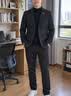 罗蒙（ROMON）2026春秋季新款休闲西装外套男高级感修身商务西服毛呢上衣单件 黑灰色 XL 135-150斤 实拍图