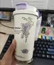 Vanow薰衣草保温杯女生咖啡陶瓷内胆吸管杯子教师节送老师礼物车载水杯 实拍图