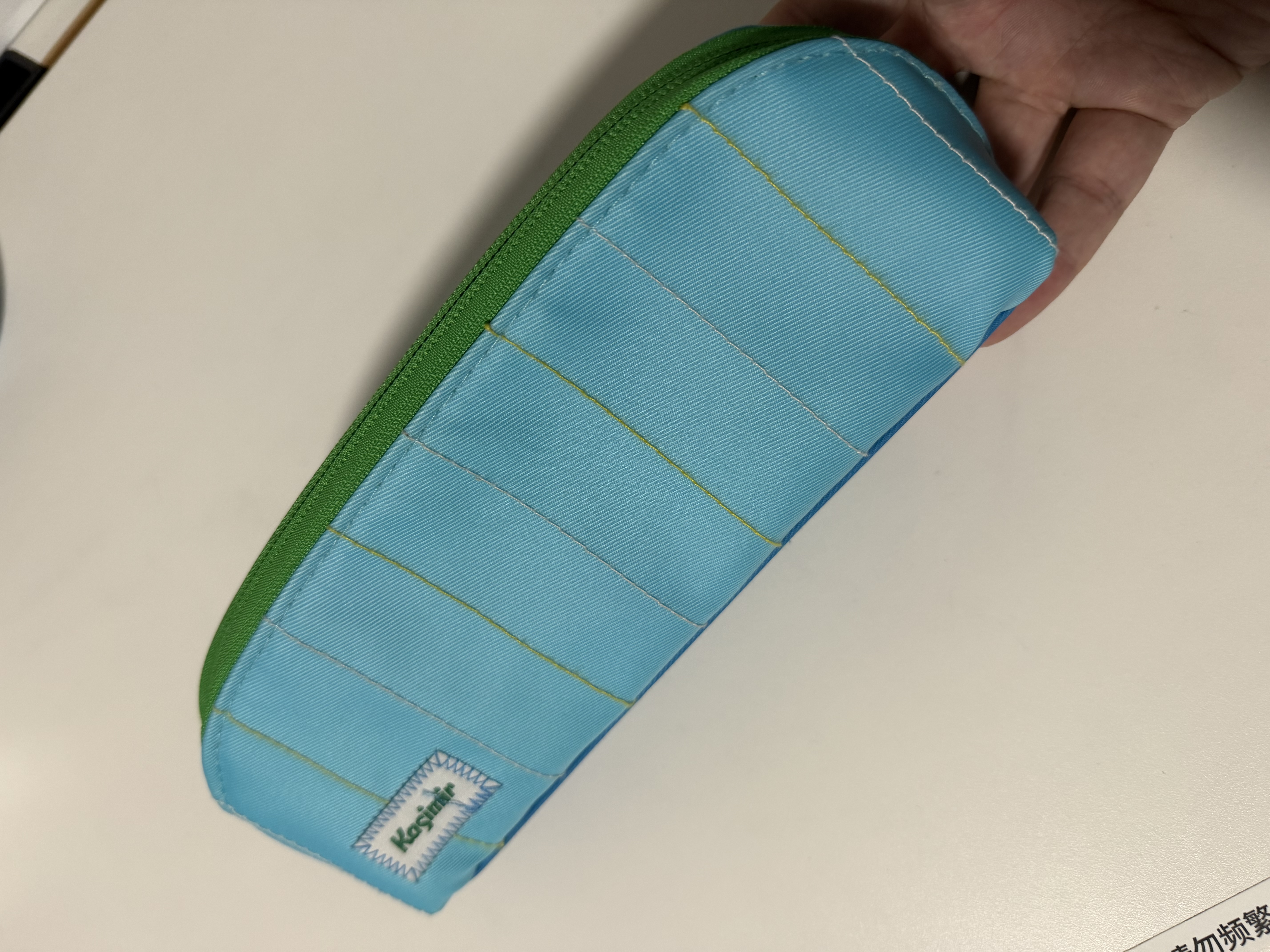 卡西米尔双防污小笔袋简约ins风小清新铅笔袋文具盒文具袋学生文具 男女生通用笔袋-蓝色 实拍图