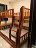 莱客轩（LAIKEXUAN）【免费安装】胡桃木上下床实木儿童床高低床两层上下铺成人子母床 爬梯款总长200CM 上铺宽130CM下铺宽150 实拍图