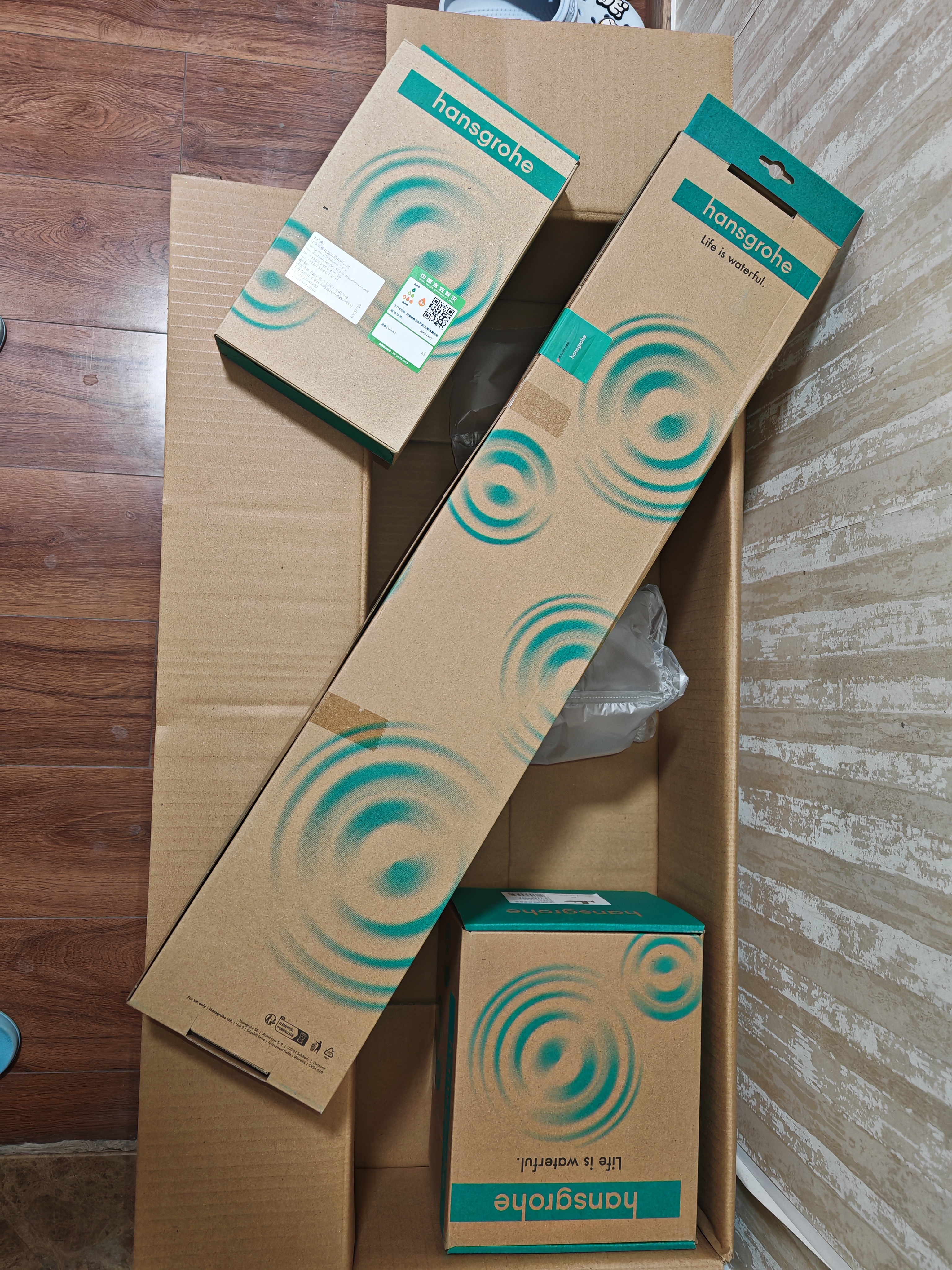 汉斯格雅（Hansgrohe）飞雨手持SelectS120非恒温浴缸龙头套装 实拍图
